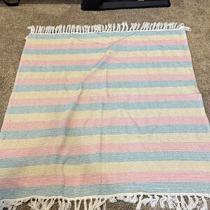 Cynthia Rowley Multicolor Striped Throw Blanket